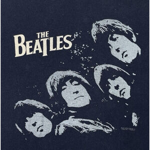 Vintage The Beatles Unisx Medium Long Slve Rubber Soul Navy Blue Apple Corp 2005